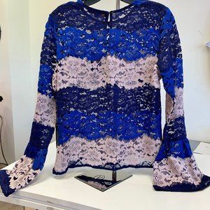 🦋BRAND NEW🦋 Max Sport Blue Floral Lace Blouse
